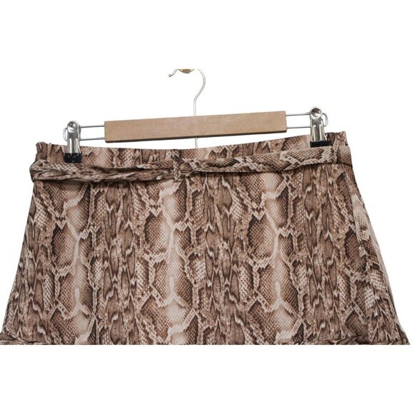 En Saison Mini Skort Size Large Snake Skin Print Tiered Ruffle Flowy Chiffon Y2K - Picture 8 of 12